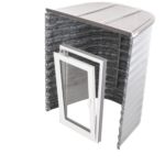 Tilt & Turn Basement Egress Window System - Stacked Stone Well