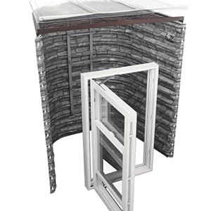 Escape™ Basement Egress Window System - Stacked Stone Well
